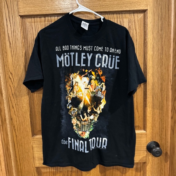 Motley Crue Other - Motley Crüe The Final Tour 2014 Black Band Tee Shirt Size L